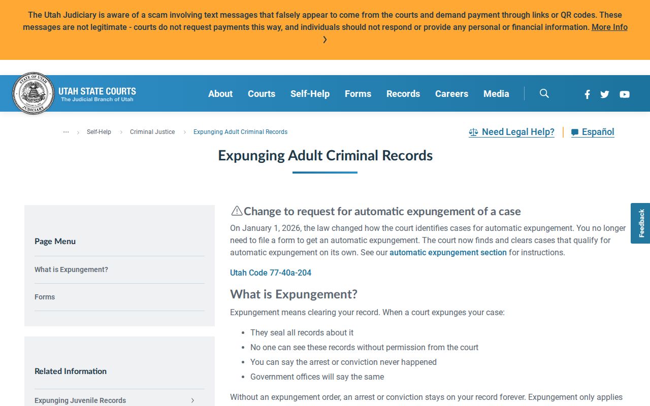 Utah expungement and Salt Lake County released-inmate photo visibility